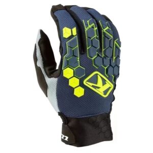 KLIM Dakar Off-Road Breathable Gloves - Motorcycle/MTB Knuckle Protection, S-XXL (Variation  Colour: klim lan ·Size: L)
