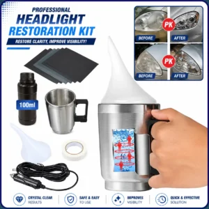 100ml Headlight Restoration Kit Car Lens Repair Polish Renovation Cleaning Tool (Color: 100ML-Kit)