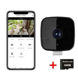 Safeview Window Camera Protect Your Home Window Security Camera Safe View Camera (1080P Add 64G)