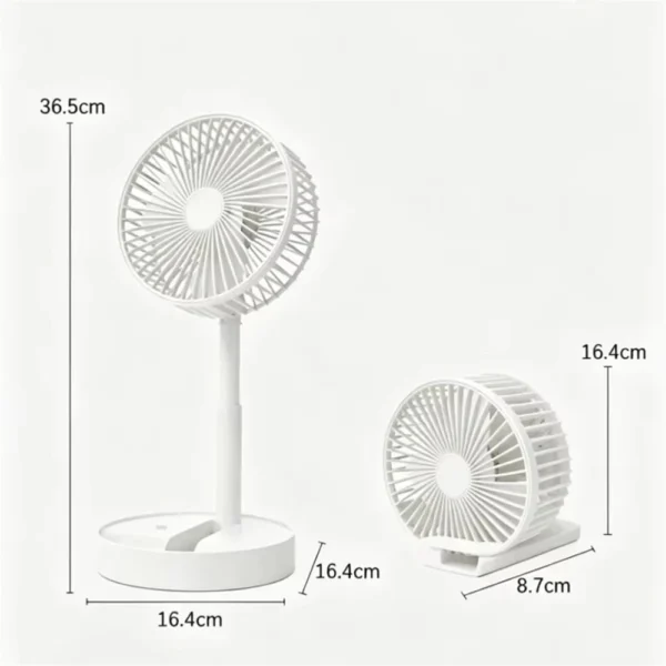 Portable Foldable Retractable Desktop Fan Quiet Cooling Fan for Home Office