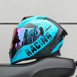 ORZ Carbon Fiber Style Full Face Motorcycle Helmet DOT Street Racing Black Visor [ Color: K11 Size: S]