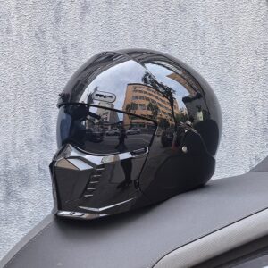 Retro Motorcycle Helmet ABS Lightweight Full Coverage Racing Motorbike Helmets [Color: 4 Size: XXL]