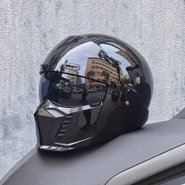 Retro Motorcycle Helmet ABS Lightweight Full Coverage Racing Motorbike Helmets [Color: 4 Size: XXL]
