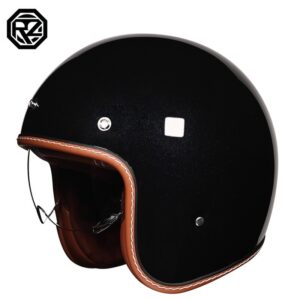 DOT Retro Open Face Half Motorcycle Motorbike Helmet Vintage ["Color: 7 Size: XL"]