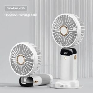 2pcs Mini Handheld Fan USB Rechargeable Portable Folding Desk Cooling Travel Fan