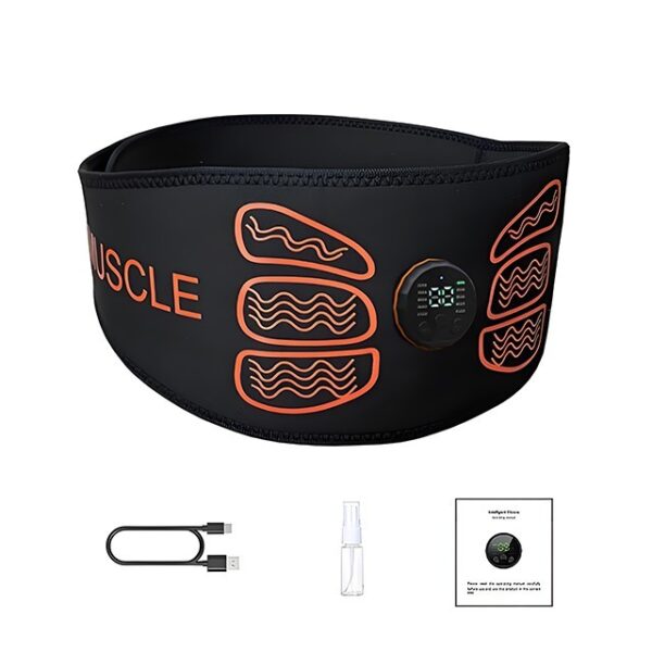 EMS Abdominal Toning Belt Muscle Stimulator Waist Trainer Fitness Massager [Color: One Set]
