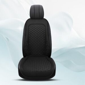 Car Premium Front Seat Chair Cushion Comfortable Soft Pad Cover Protector Mat (Color: black ·Material.: Polyester)