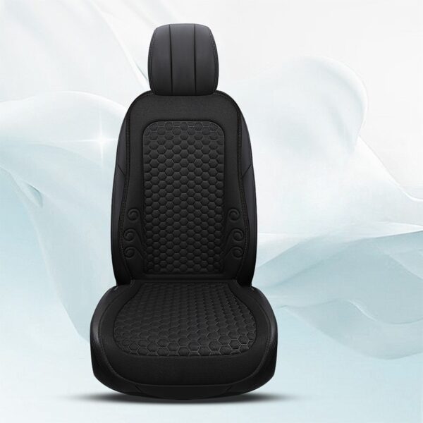 Car Premium Front Seat Chair Cushion Comfortable Soft Pad Cover Protector Mat (Color: black ·Material.: Polyester)