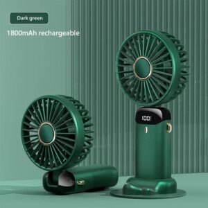 2pcs Mini Handheld Fan USB Rechargeable Portable Folding Desk Cooling Travel Fan