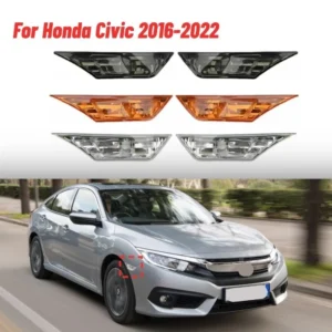 Pair For Honda Civic 2016-2022 Side Marker Signal Light Indicator Repeaters Lamp