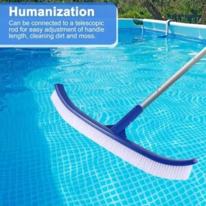 18" Pool Brush Head Heavy Duty Aluminum Nylon Bristles Wall Spa Cleaner
