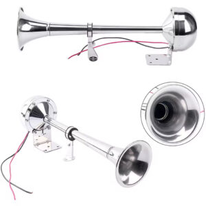 Air Horn 12v Electric Super Loud Dual Trumpet Marine Grade Boat Stainless Steel
