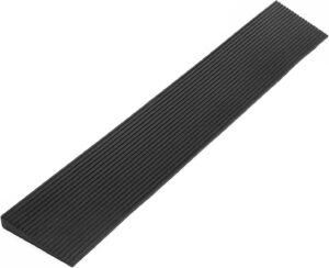 1Pc 1Mx5Cm Rise Rubber Door Threshold Ramp for Wheelchairs, Long Non-Skid Solid    [ variation  black ]