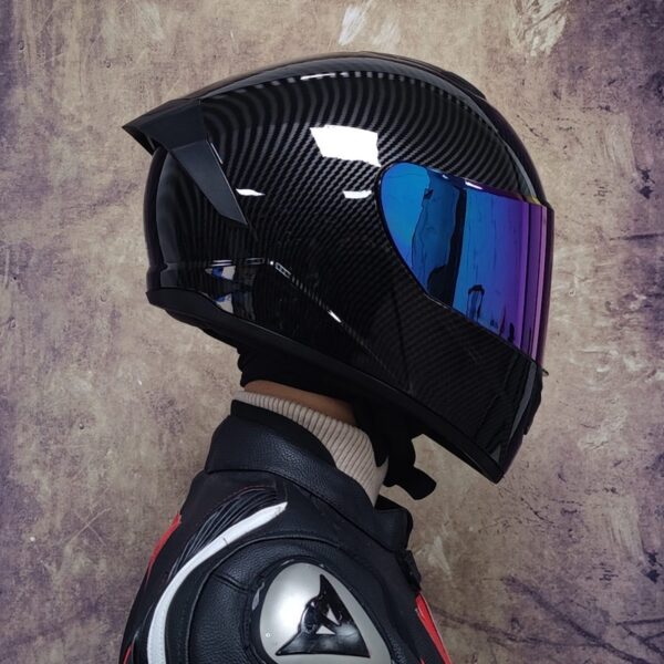 Full Face Racing Helmets Winter Warm Double Visor Motorcycle Helmet Motorbike (Color::7Size::L)
