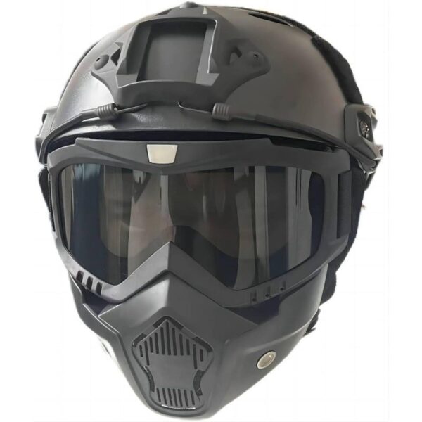 Military Tactical Full Face Helmet ABS Detachable Goggles NVG Bracket (Helmet and Mask)
