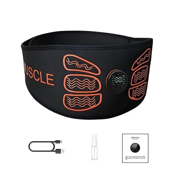 EMS Abdominal Toning Belt Muscle Stimulator Waist Trainer Fitness Massager [Color: One Set]