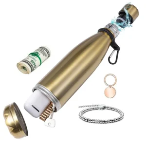 Stainless Steel Secret Hidden Water Bottle Safe Secret Stash Storage Compartment