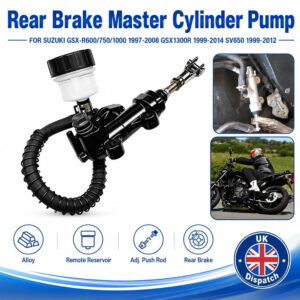 For Suzuki GSF600 Bandit 1995-2004 Rear Brake Master Cylinder Pump Black Alloy