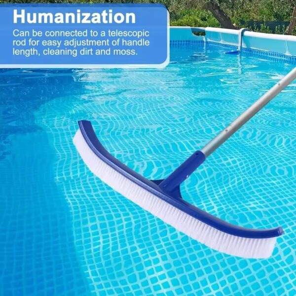 18" Pool Brush Head Heavy Duty Aluminum Nylon Bristles Wall Spa Cleaner