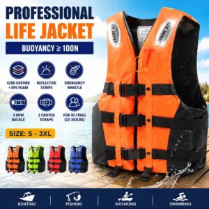 JOYHUT Life Jackets Watersport Buoyancy Aid Kayak Sailing Boating Jacket Adult