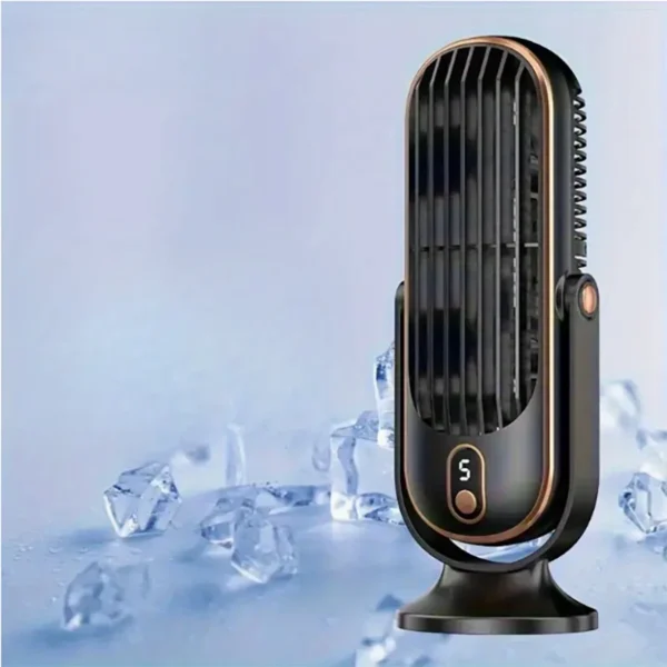 10.5'' Inch Desk Fan Oscillating Mini Tower Fan Portable 5 Speed Home Office UK (Black)
