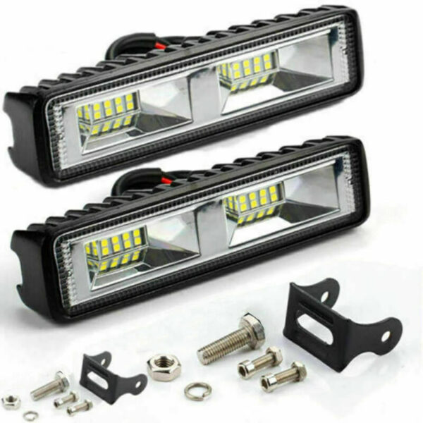 2x 12V 48W LED Offroad Car SUV UK Work Light Bar Flood Spot Lights Driving Lamp