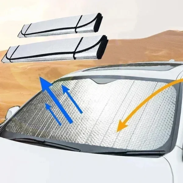 Reflective Car Windscreen Sun Shade Foldable Sunshade UV Blind Visor Protector [Color: 130x60]