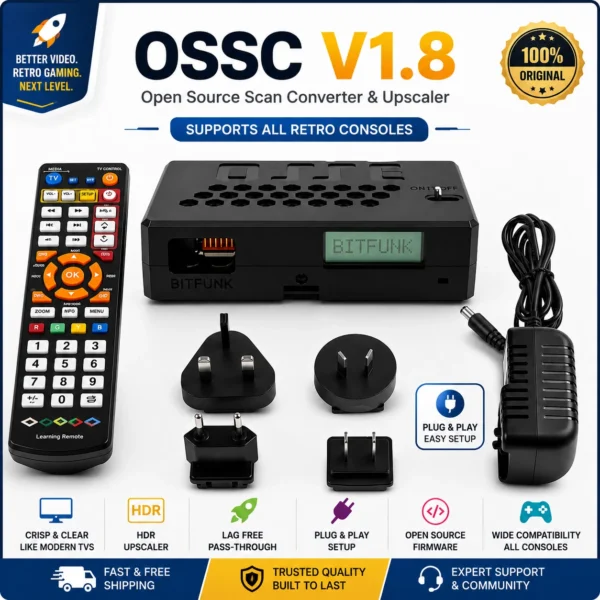 OSSC v1.8 Open Source Scanner Converter HDR Upscaler Supports All Retro Consoles