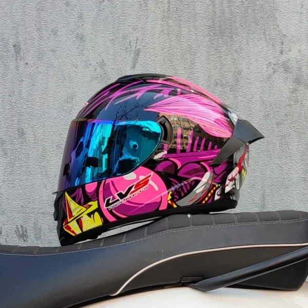 Full Face Racing Helmets Winter Warm Double Visor Motorcycle Helmet Motorbike (Color:1)(Size:M)