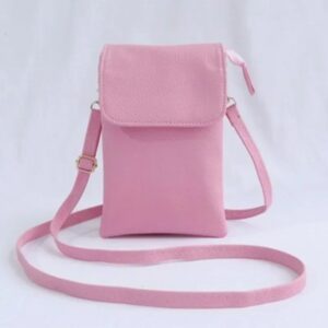 Leather Crossbody Phone Bag Small Cross Body Shoulder Bag...  [colur: pink]