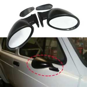 Matte Black Car Door Wing Side Mirror Classic Retro Mirror F1 Type Kit Universal