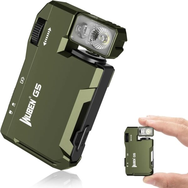 WUBEN G5 400Lumens Keychain Light Mini EDC Flshlight RGB USB Rechargeable-Green [Color: Green]