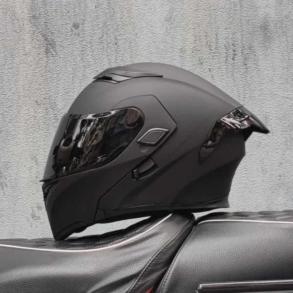 Modular Motorcycle Helmet Racing Safety Double Visor Full Face Motorbike Helmets [Color: 9 Size: M]