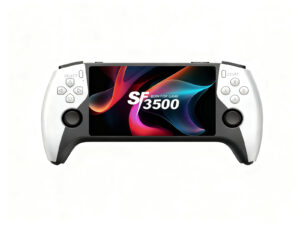 SF3500 Handheld retro gaming console, Over 20,000 included games, 5inch screen {Color: White Black}