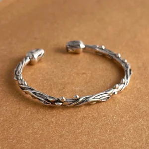 Solid 925 Sterling Silver Retro Chain Pattern Bracelet Women Men Vintage UK (variation)