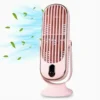10.5'' Inch Desk Fan Oscillating Mini Tower Fan Portable 5 Speed Home Office UK  Variation : Blue,