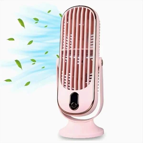10.5'' Inch Desk Fan Oscillating Mini Tower Fan Portable 5 Speed Home Office UK  Variation: Pink