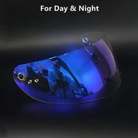Motorcycle Helmet Visor For Bell Qualifier/DLX/MIPS/Vortex/ Revolver/RS-2/RS-1 (Color:: Revo blue visor)