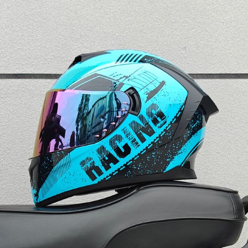 ORZ Carbon Fiber Style Full Face Motorcycle Helmet DOT Street Racing Black Visor (Color:: 11 ·Size:: S)