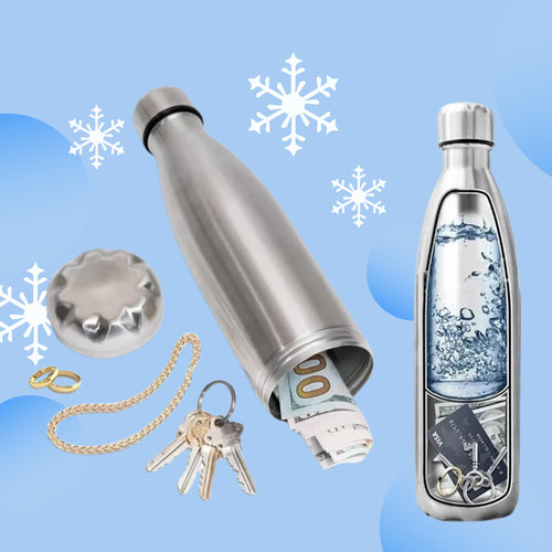 New Diversion Water Bottle Secret Stash Pill Organizer Can Safe Metal UK SELLER