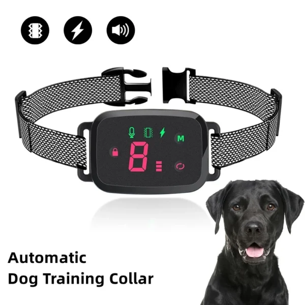 Smart Anti Barking Dog Collar HD Display Waterproof Rechargeable Bark Stopper