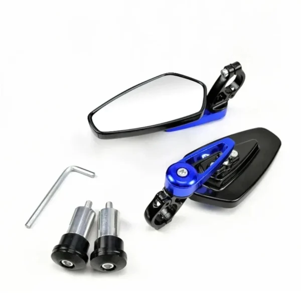 1 Pair Universal 7/8" / 22mm Motorcycle Bar End Mirrors, Aluminium, 4 Colours